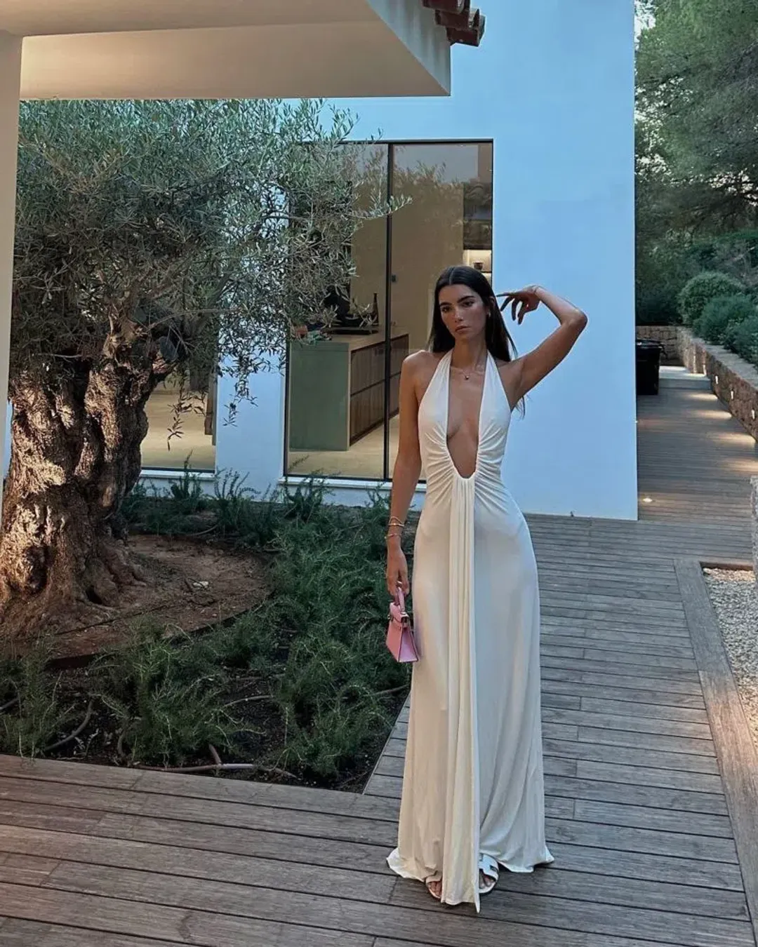 Misha Jennifer Cupro Maxi Dress White Size XS /AU 6 for rent on The Volte - main image