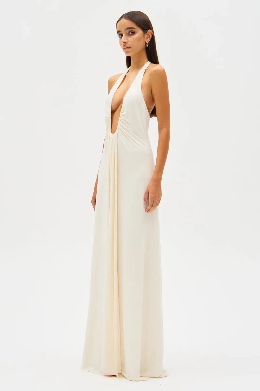 Misha Jennifer Cupro Maxi Dress White Size XS /AU 6 for rent on The Volte - main image