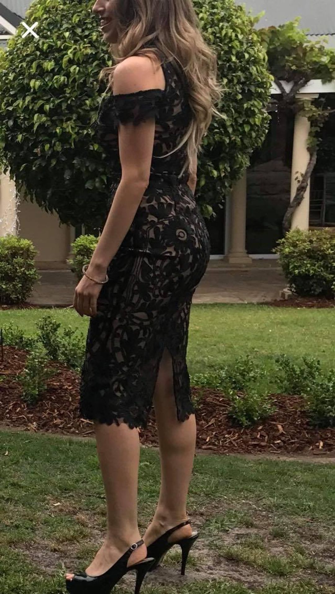 THURLEY Eden Midi Dress Black Size 8  for rent on The Volte - main image