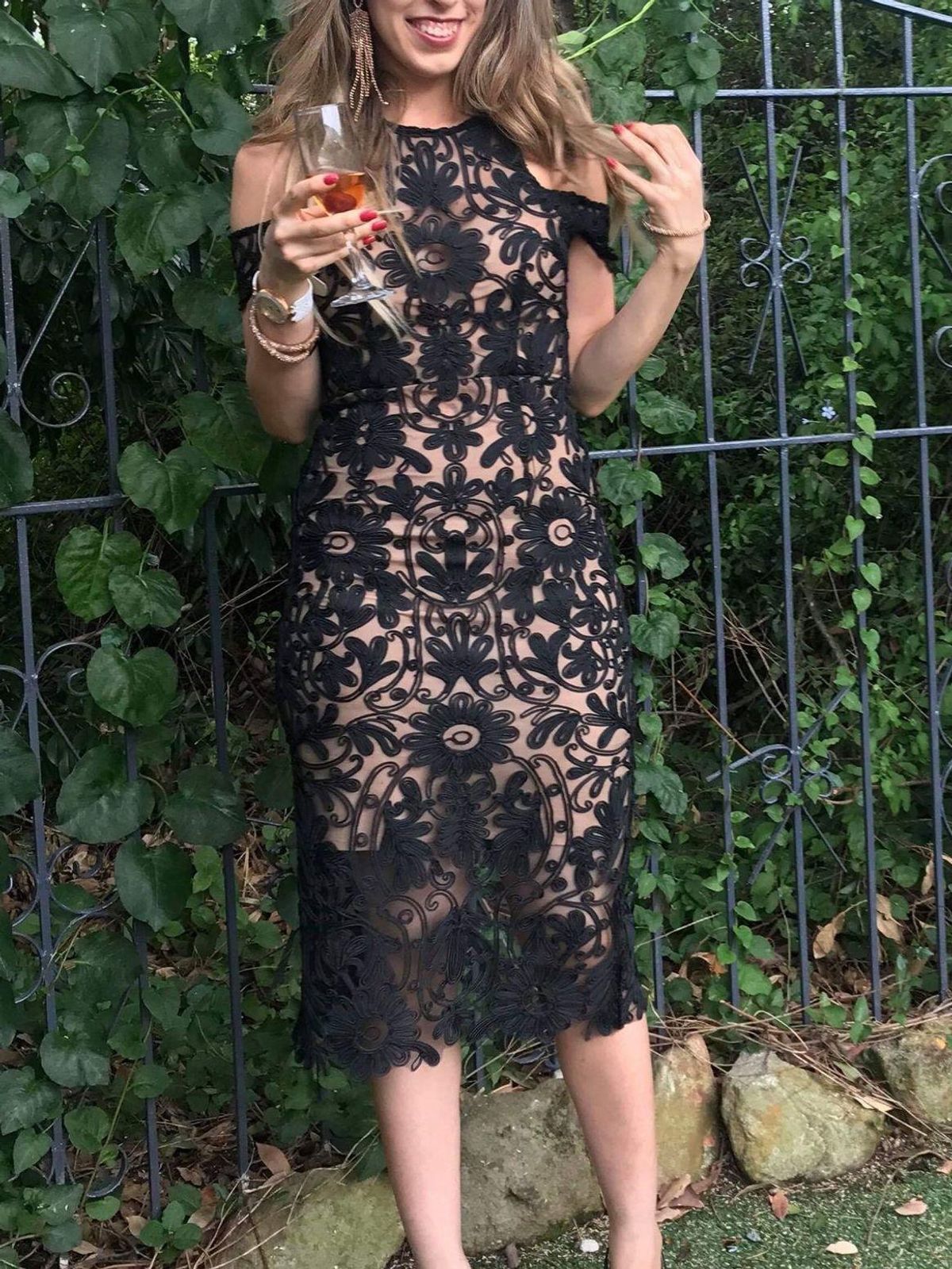 THURLEY Eden Midi Dress Black Size 8  - Image 7