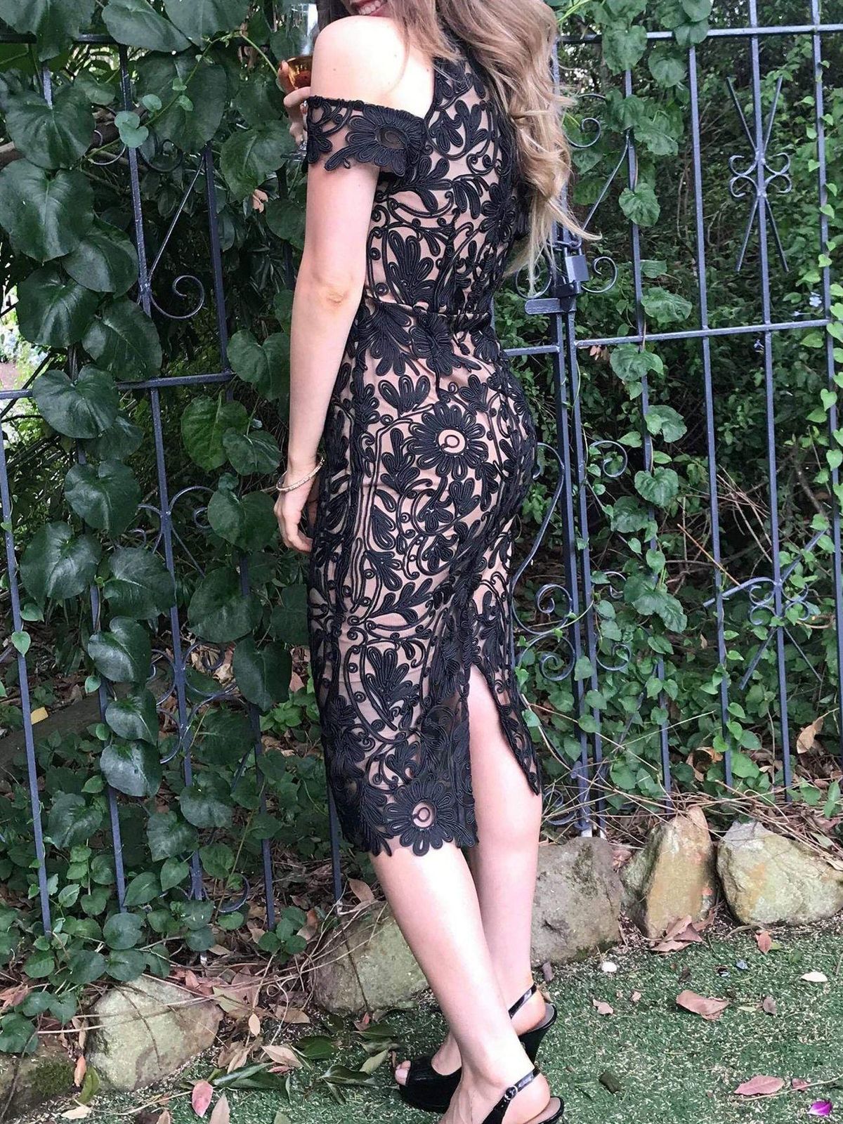 THURLEY Eden Midi Dress Black Size 8  - Image 8