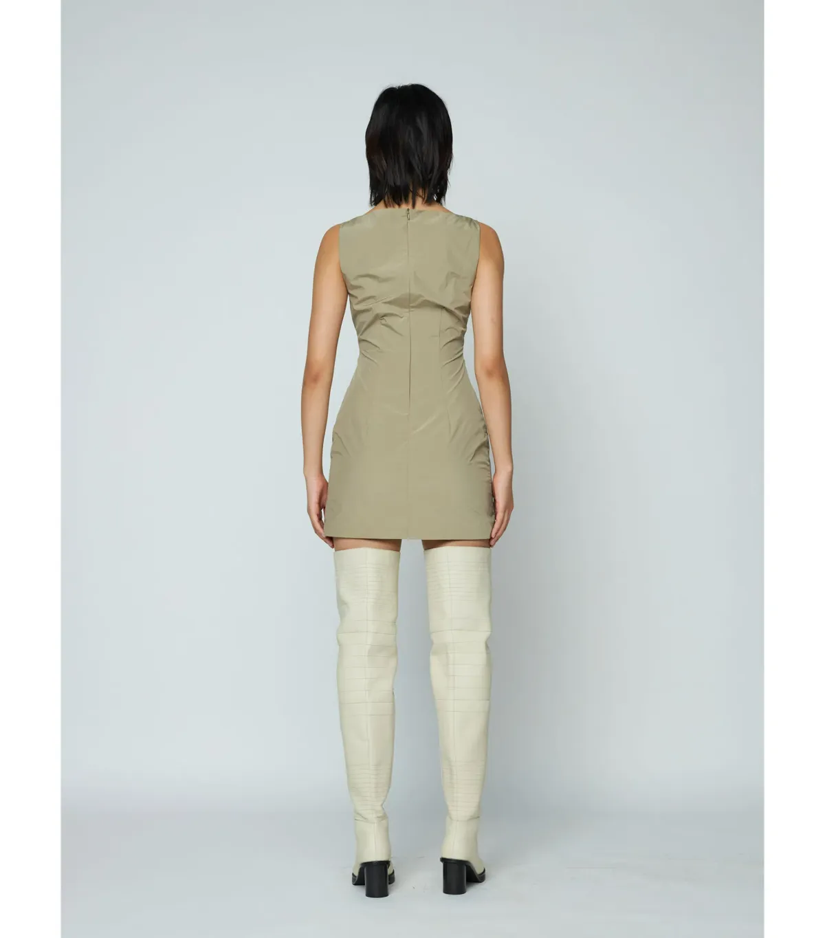 Wynn Hamlyn Sophia Mini Dress Cactus Green Size AU 6  - Image 3