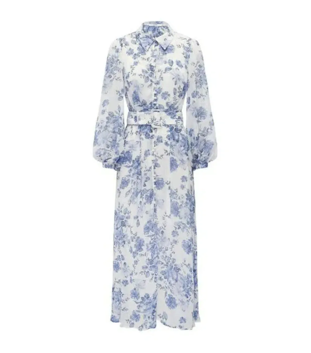 Sheike Bella Blue Maxi Dress Floral Size AU 14 for rent on The Volte - main image