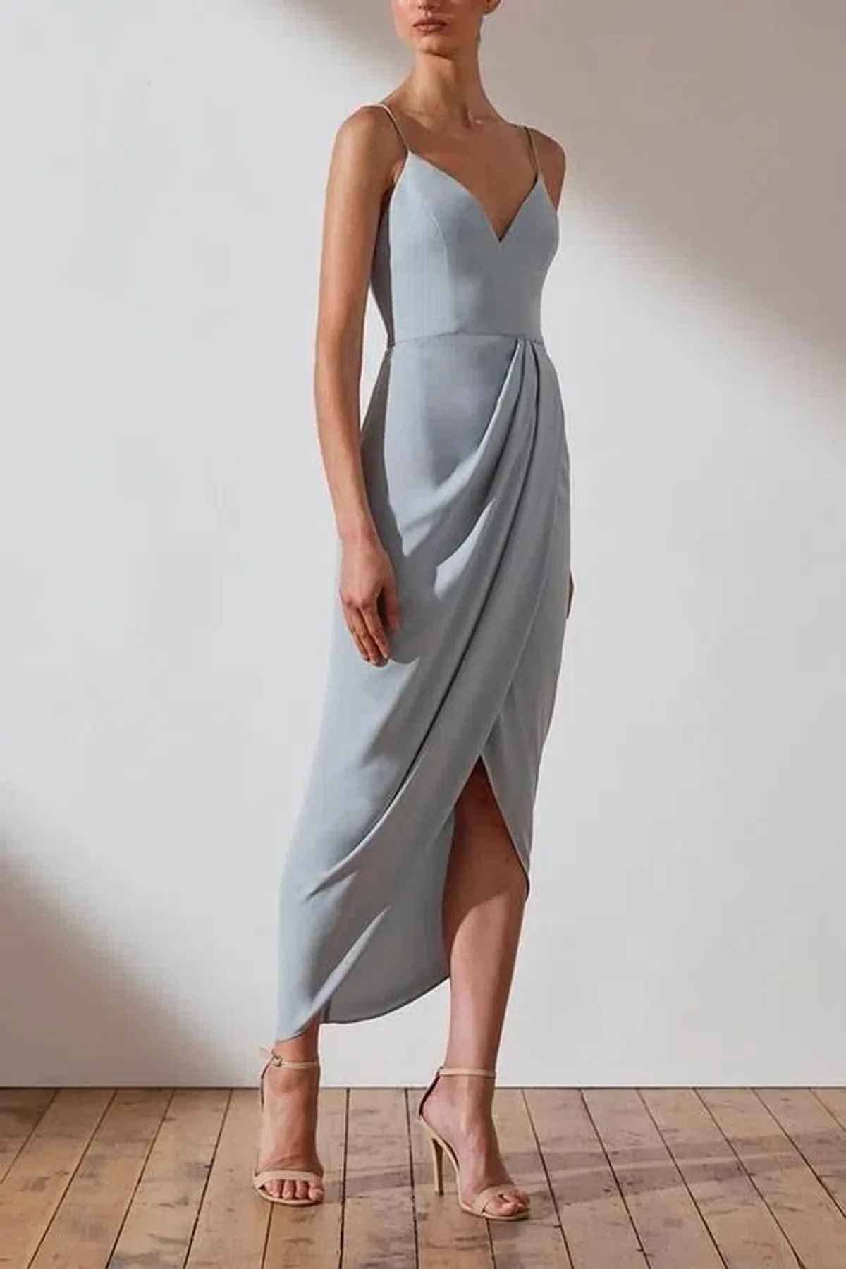 Shona Joy Core Cocktail Dress Powder Blue Size 6 - Image 2