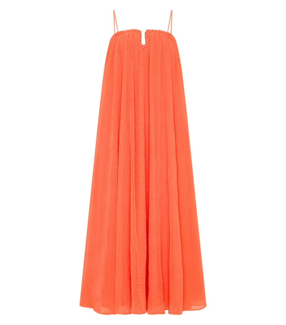 Aje Filigree Sweetheart Midi Dress in Sunset Orange Size AU 16 - Image 4