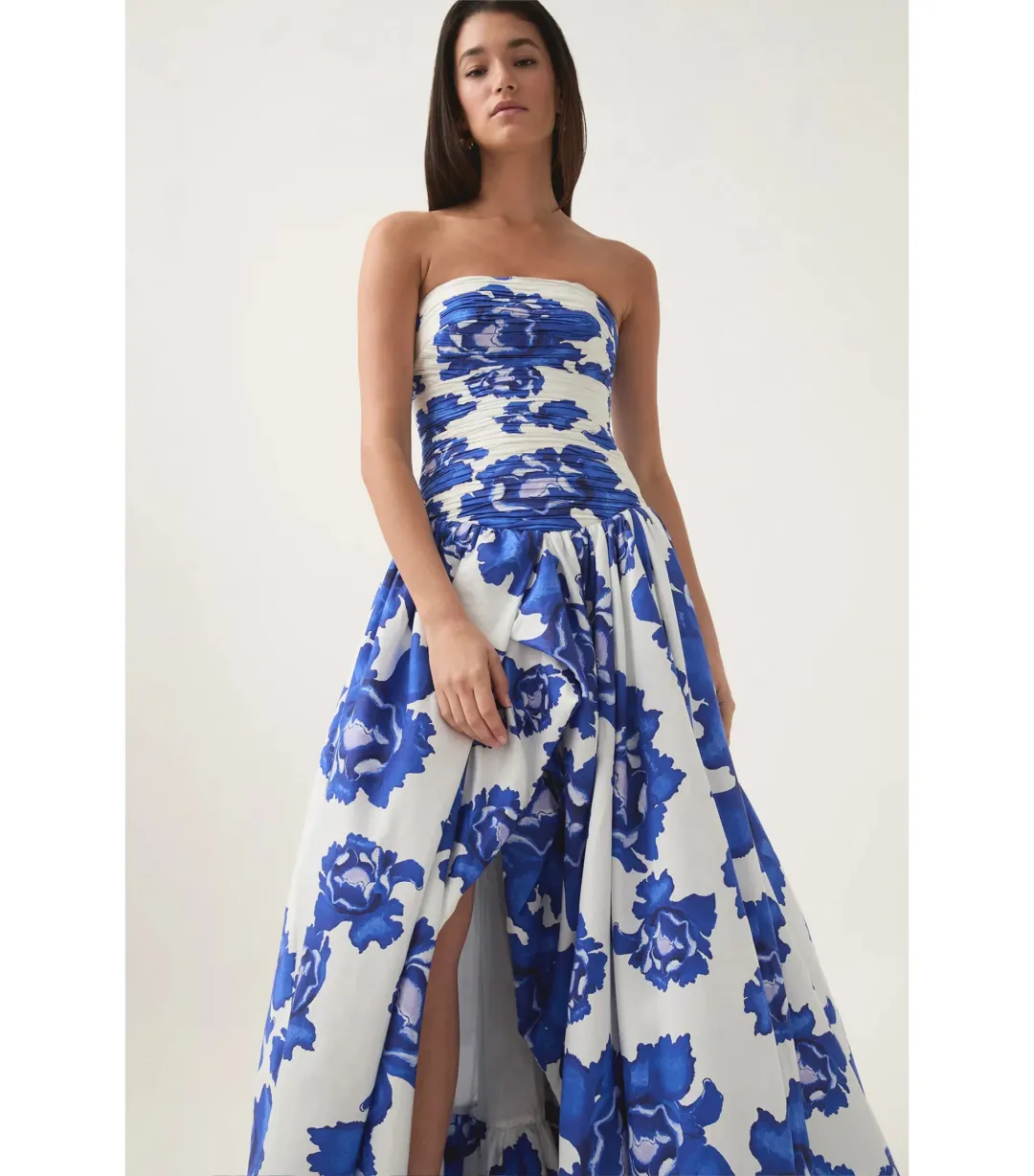 Aje Behold Maxi Dress in Boldly Booming Cobalt Size AU 6  for rent on The Volte - main image