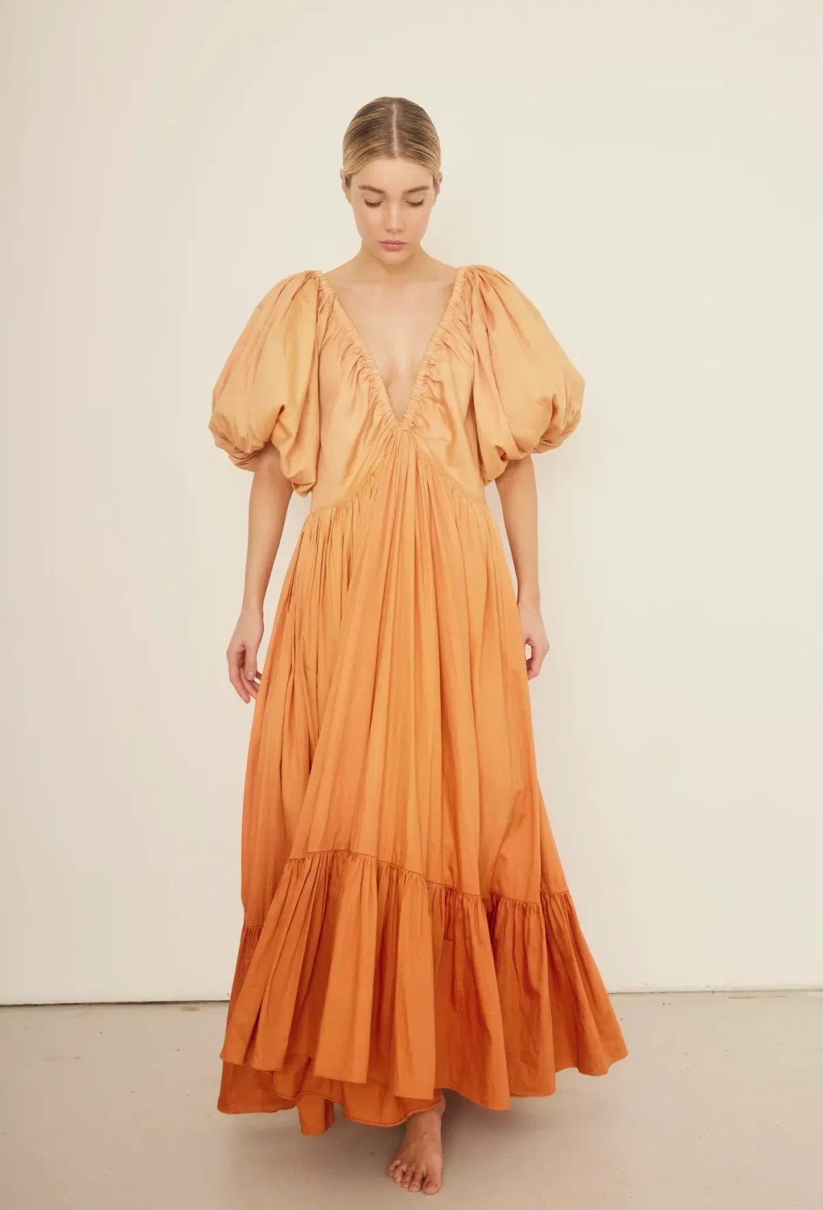 Rooh Collective Birthday Gown in Orange Ombre Size S - Image 1