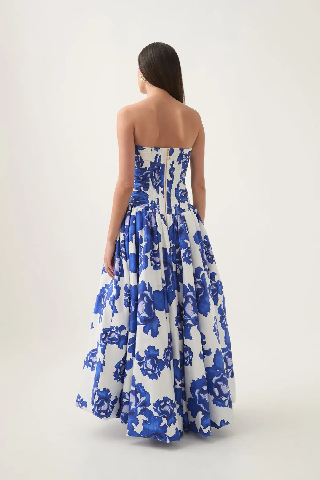 Aje Behold Maxi Dress Boldly Blooming Cobalt Floral Size 8 for rent on The Volte - main image