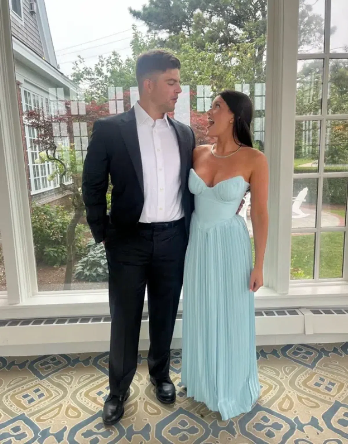 House of CB Marcella Pleated Maxi Dress Ocean Blue Size M / AU 10 - Image 6