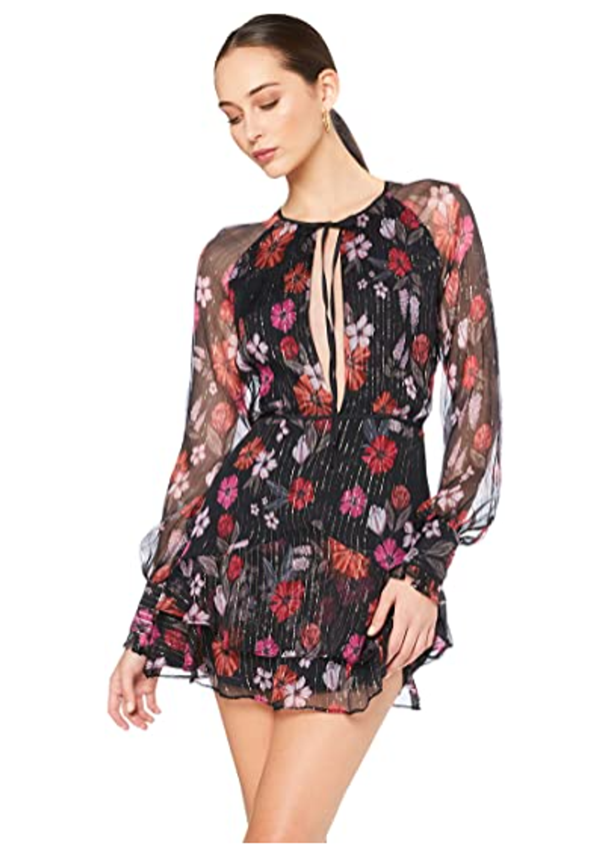 La Maison Talulah Wild Bloom Long Sleeve Mini Dress In Winter Size 6 - Image 2