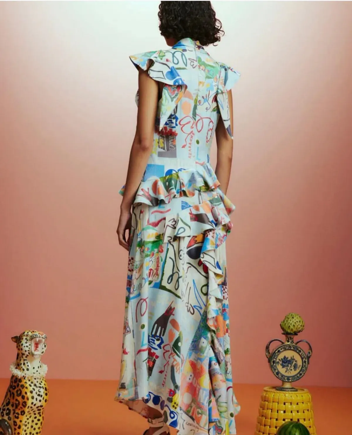 Alemais Aurelia Gown Print Size 14 - Image 2