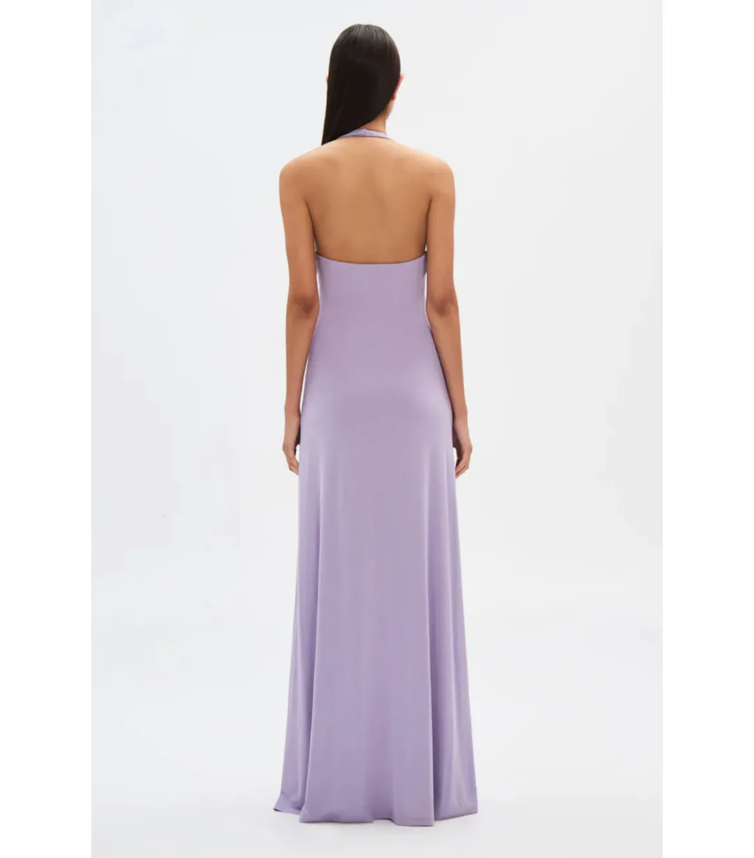 Misha Jennifer Cupro Maxi Dress in Lilac Size 6 for rent on The Volte - main image