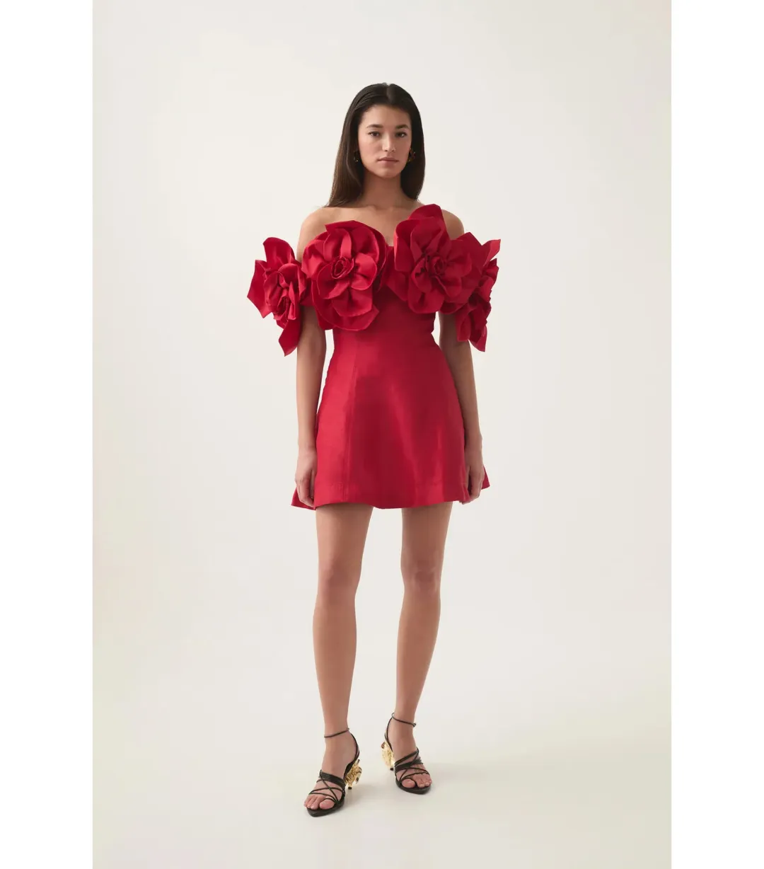 Aje Etta Mini Dress in Scarlet Red Size AU 10 for rent on The Volte - main image
