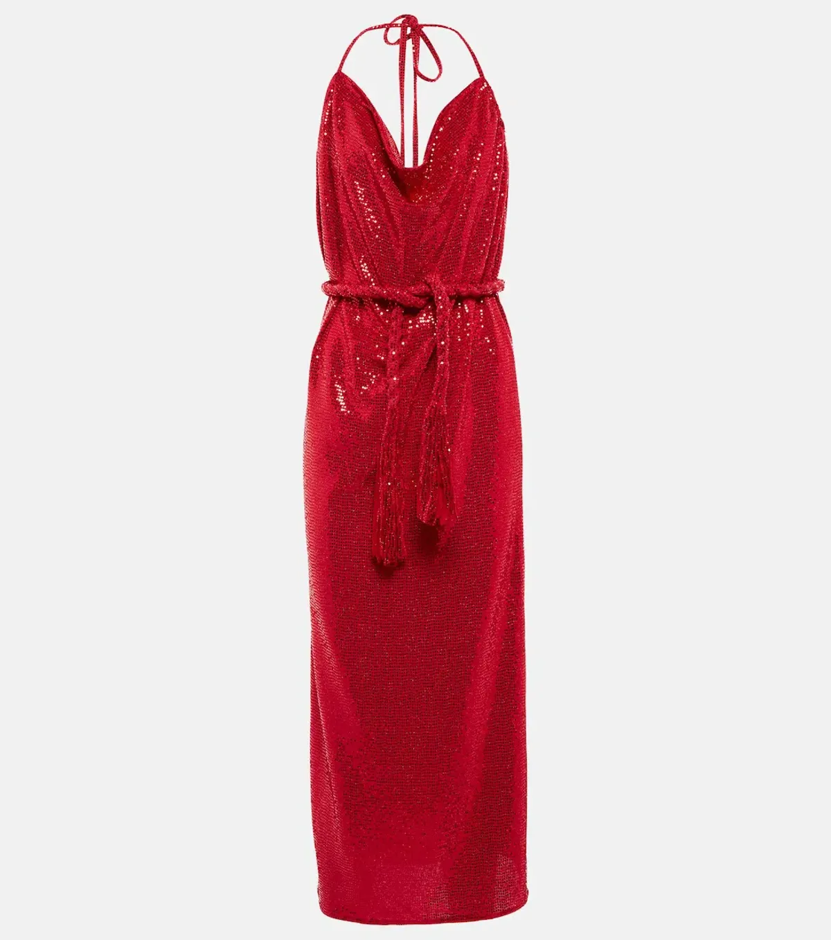 Dodo Bar Or Sequin Embellished Midi Dress Red Size AU 10  - Image 5