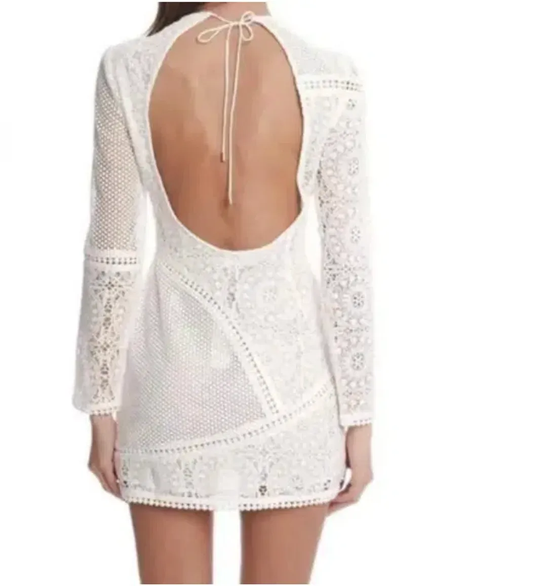 Zimmermann Anais Lace Dress White AU 0 for rent on The Volte - main image