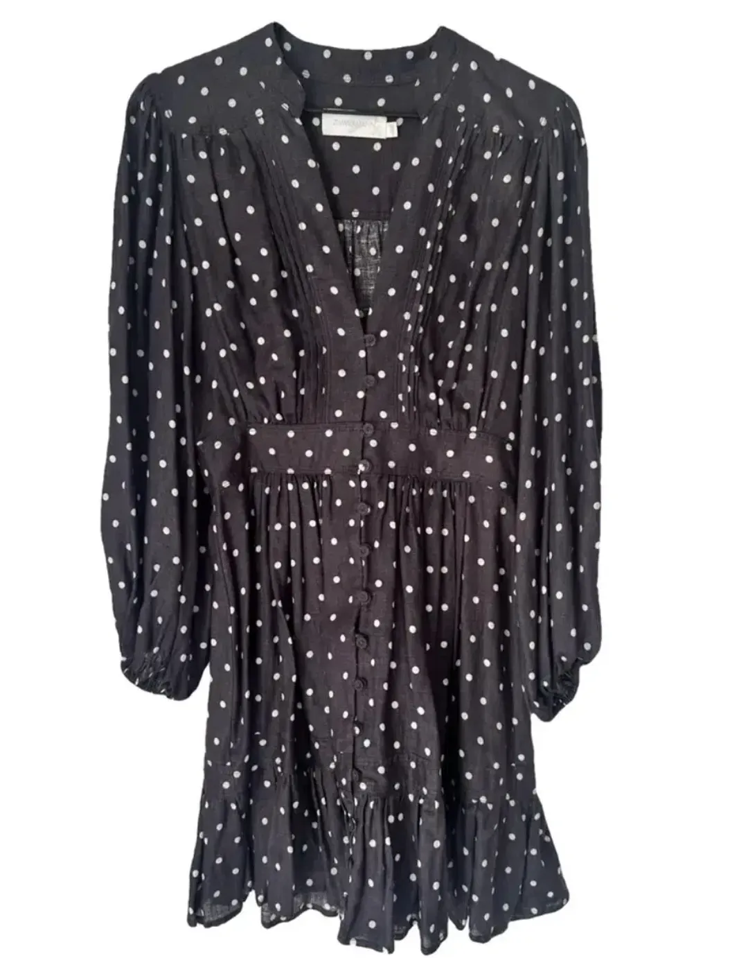 Zimmermann Prima Dot Dress Navy Size 0/Au 8  for rent on The Volte - main image