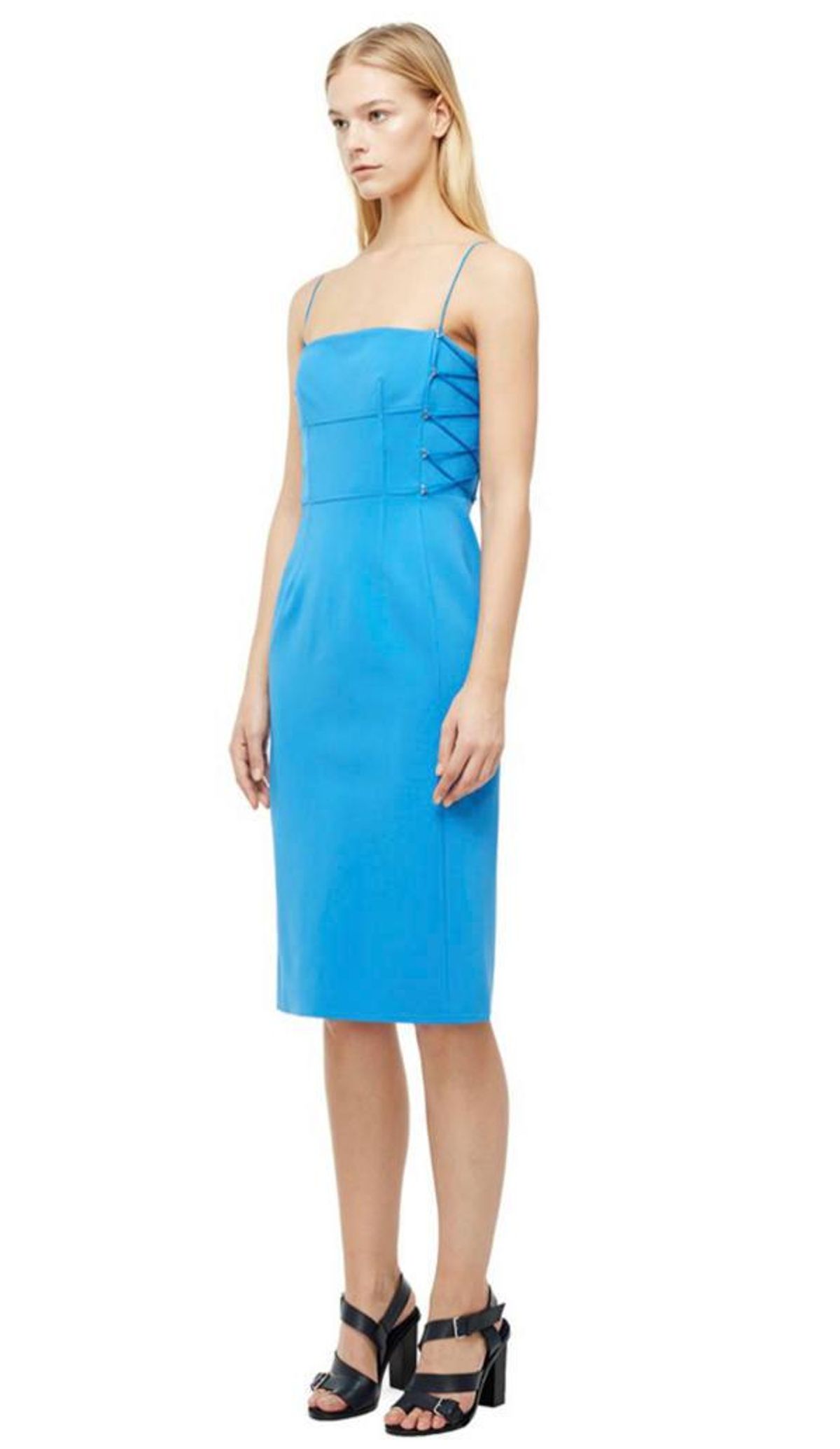 Dion Lee Laced bustier dress blue 6 - Image 1