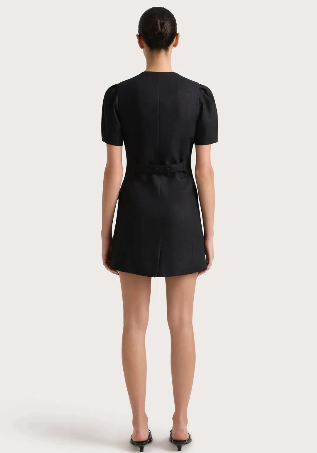 Faithfull the Brand Emma Mini Dress Black Size 10 for rent on The Volte - main image