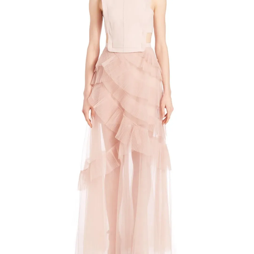 BCBGMAXAZRIA Avalon Gown Blush Size 0 / AU 6 for rent on The Volte - main image