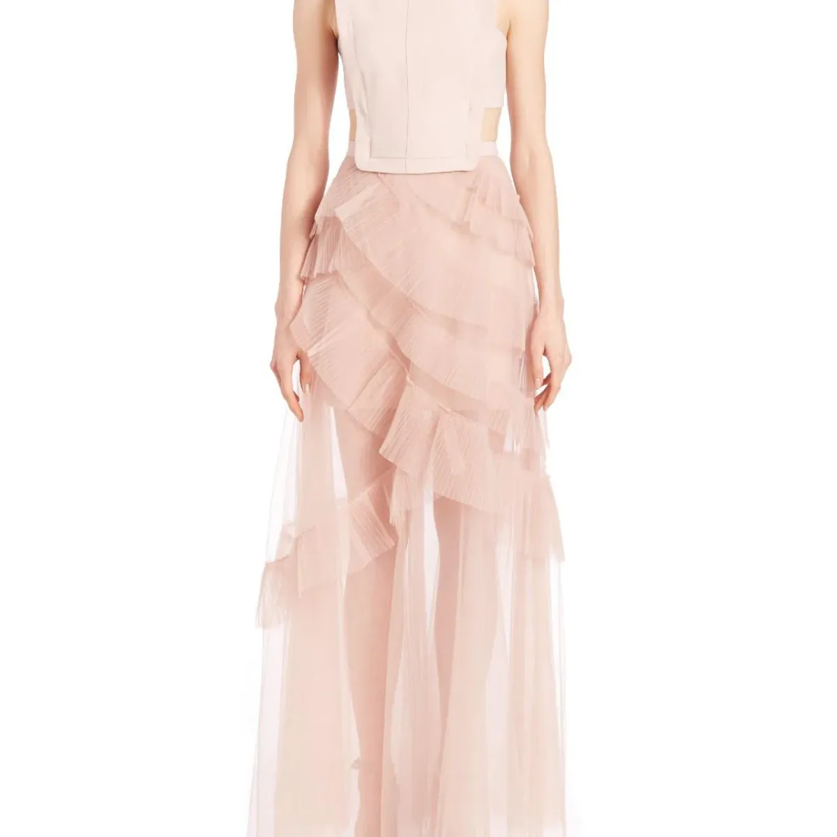 BCBGMAXAZRIA Avalon Gown Blush Size 0 / AU 6 - Image 3