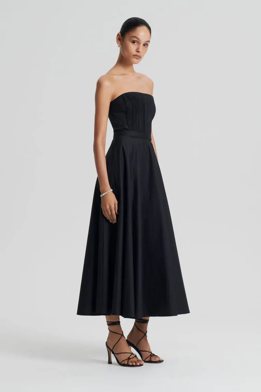 Scanlan Theodore Parachute Bustier Dress Black Size 8 for rent on The Volte - main image