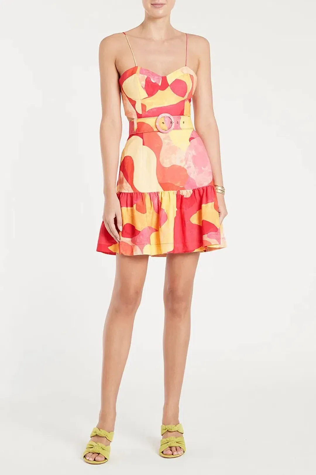 Rebecca Vallance Toretta Cut Out Mini Dress Print Size AU 8 for rent on The Volte - main image