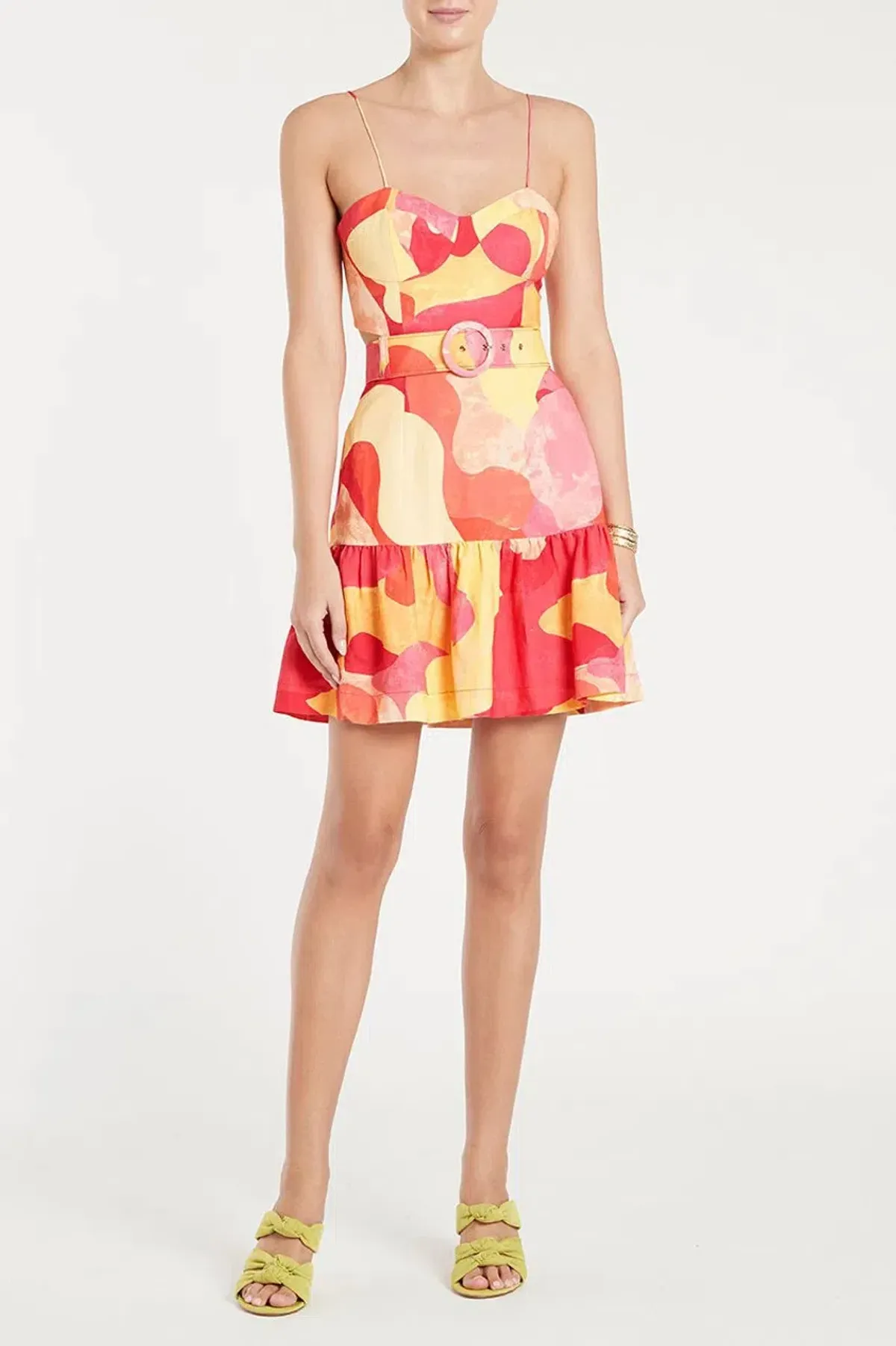 Rebecca Vallance Toretta Cut Out Mini Dress Print Size AU 8 - Image 1