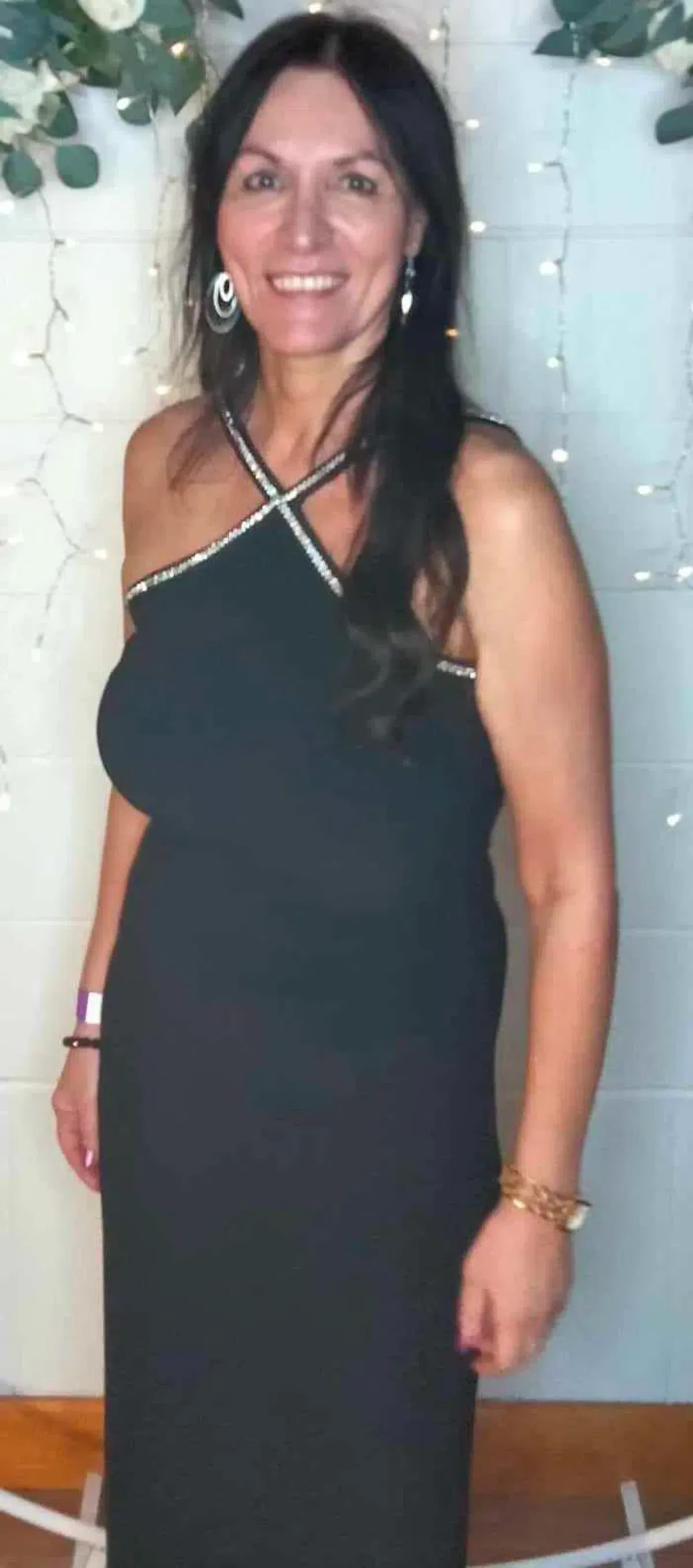 Forever New Gwen Arrow Neck Trim Bodycon Midi Dress Black Size 12 - Image 4