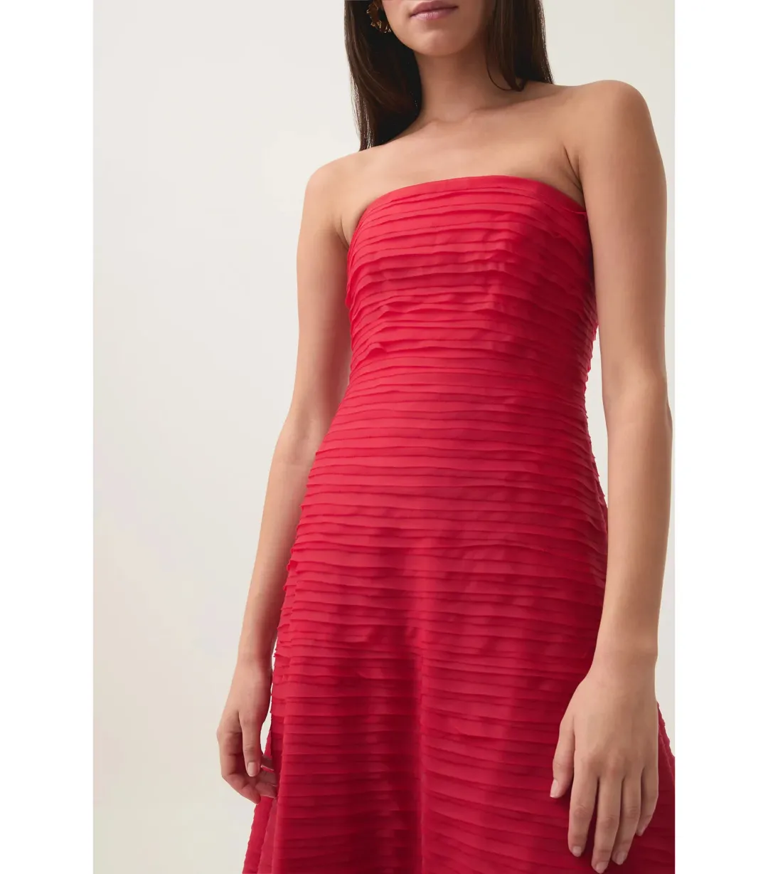 Aje Soundscape Maxi Dress Scarlet Red Size AU 10 for rent on The Volte - main image