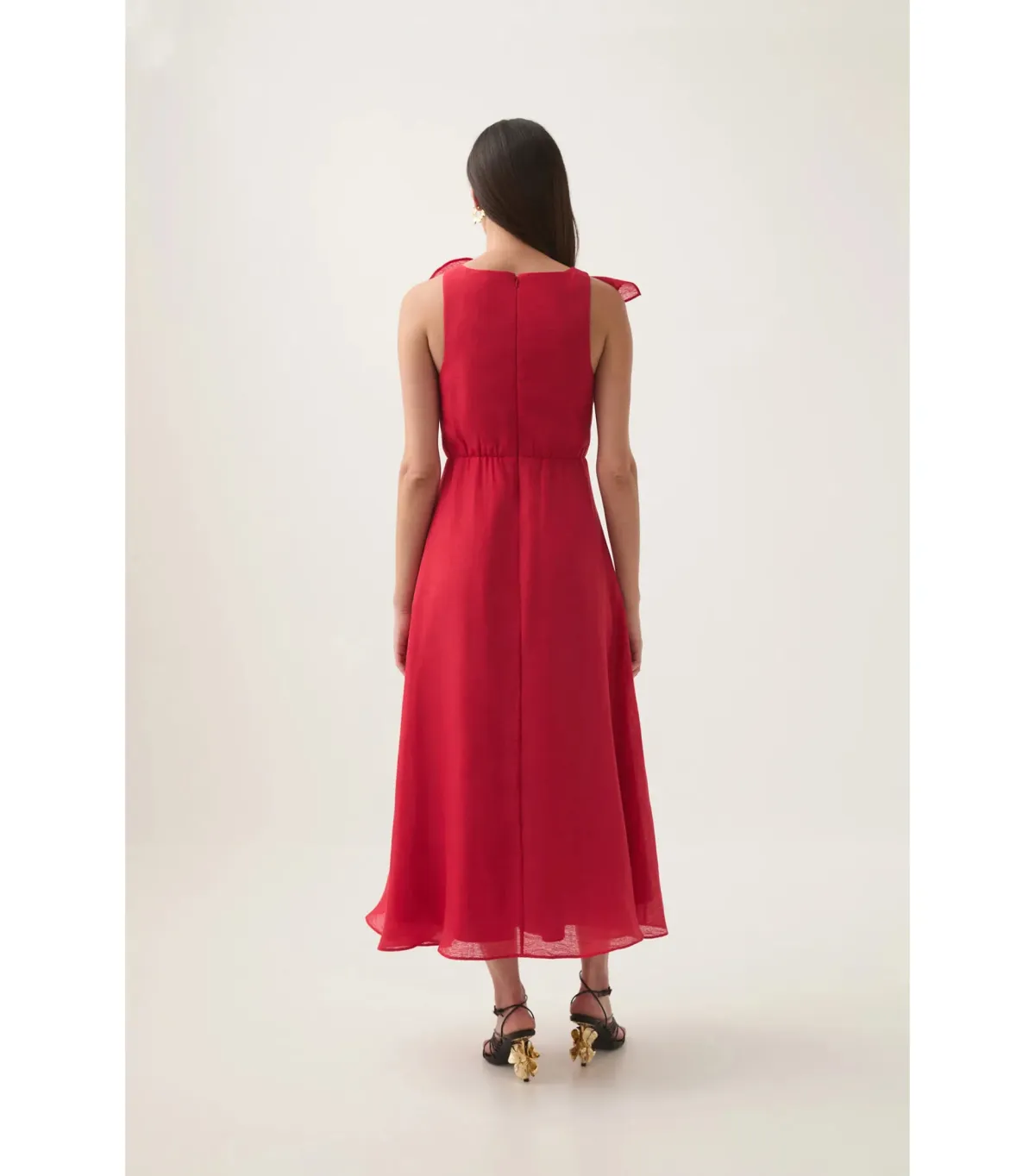 Aje Genesis Midi Dress Scarlet Red Size AU 10  - Image 2