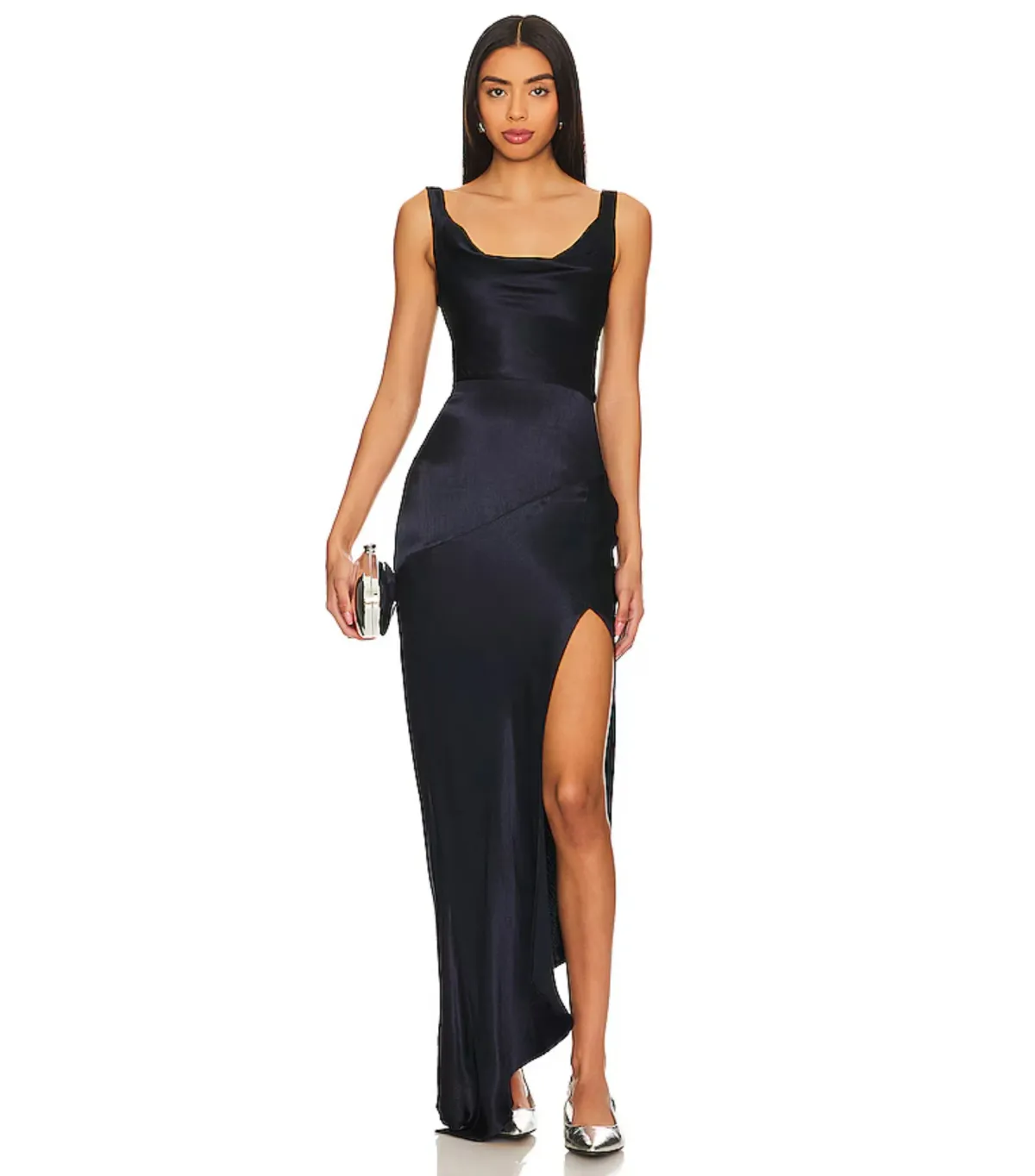 Bec & Bridge Moon Dance Cowl Dress Navy Blue Size AU 8 - Image 1