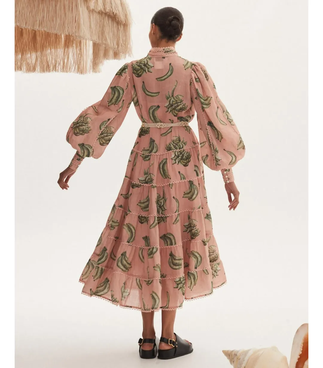 Alémais Bananarama Midi Dress Pink Size AU 12  for rent on The Volte - main image