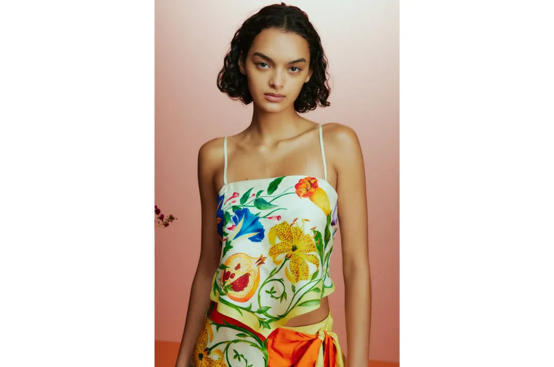 Alemais Flores Scarf Top and High Waisted Short Multi Size AU 10 for rent on The Volte - main image