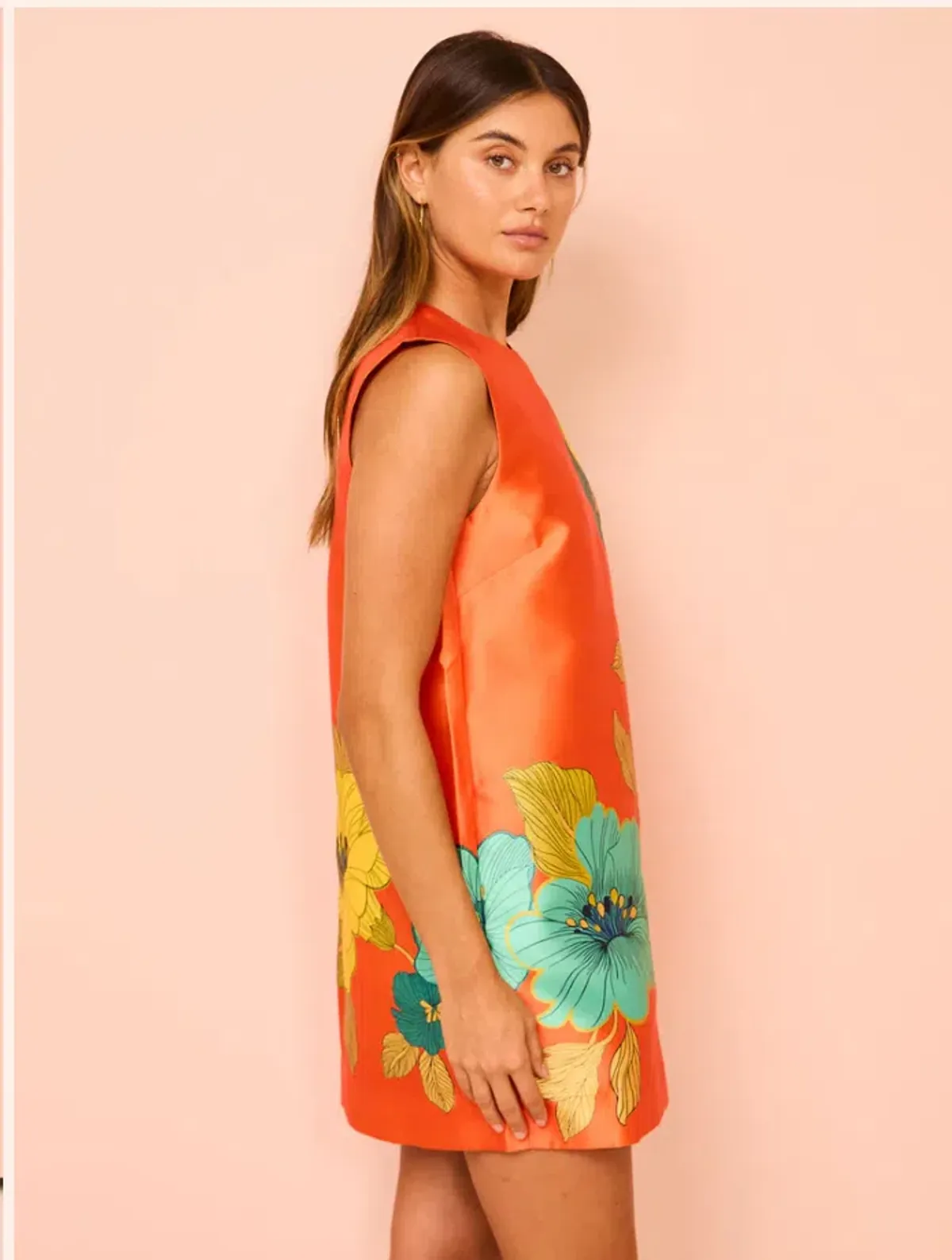 Alémais Piato Mini Dress Orange Print Size AU 10   - Image 5