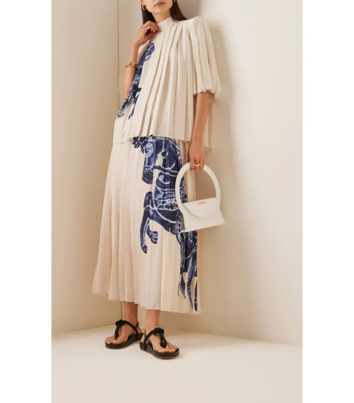 Alemais Rider Pleated Blouse Size AU 10 and Skirt Size AU 12 Set Print  - Image 2