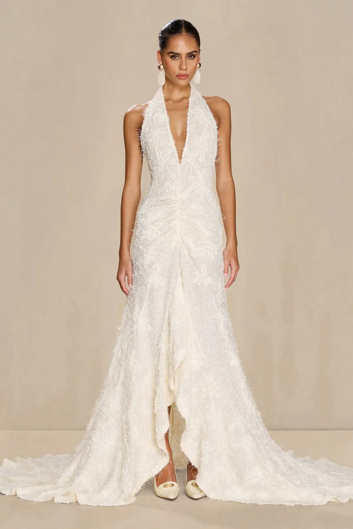 Sonya Moda Noorah Gown in Créme Off-White Size XS / AU 6 - Image 1