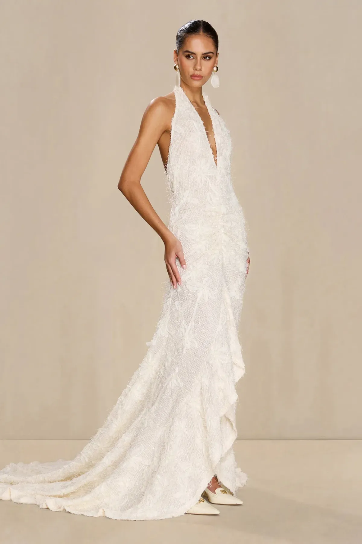 Sonya Moda Noorah Gown in Créme Off-White Size XS / AU 6 - Image 2
