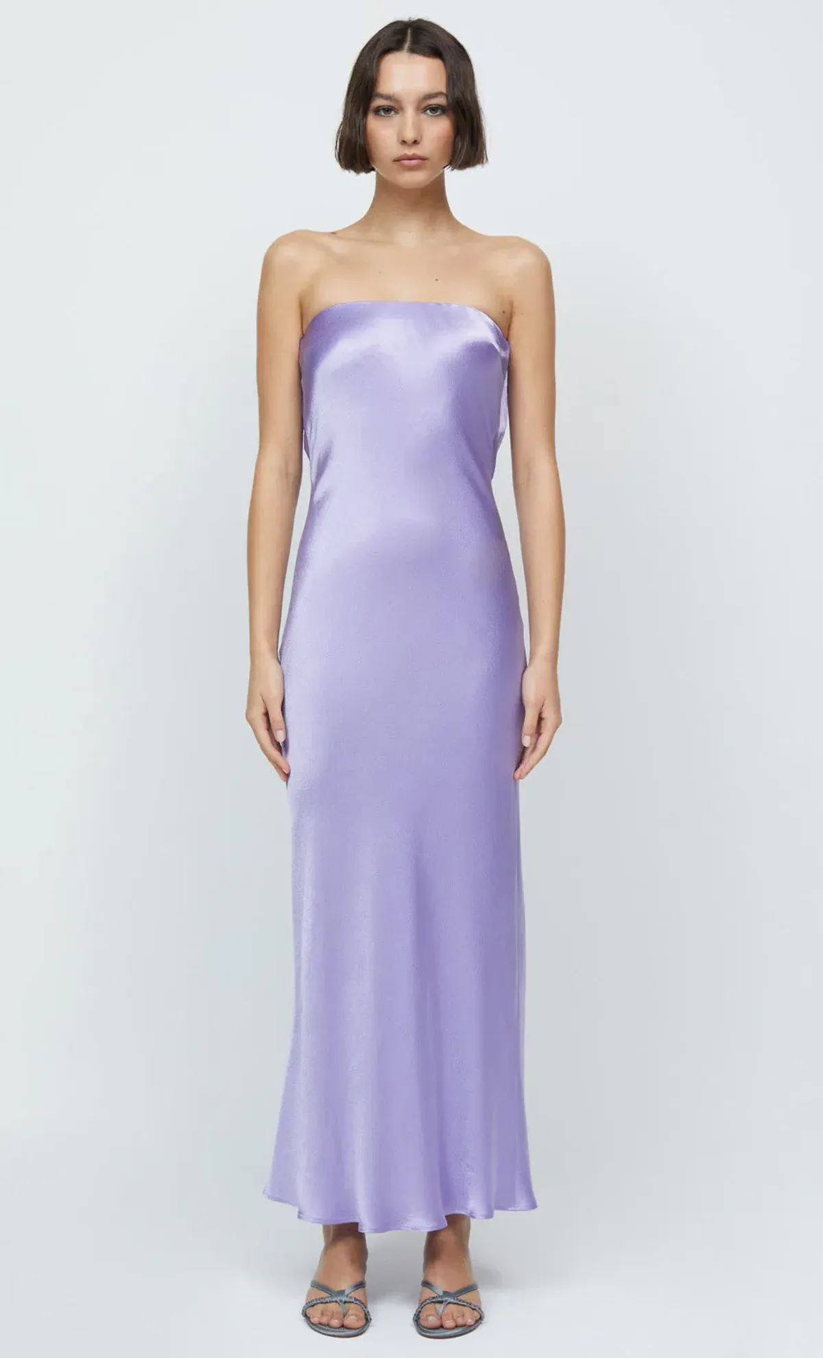Bec & Bridge Moon Dance Strapless Dress Lilac Size 8 - Image 5