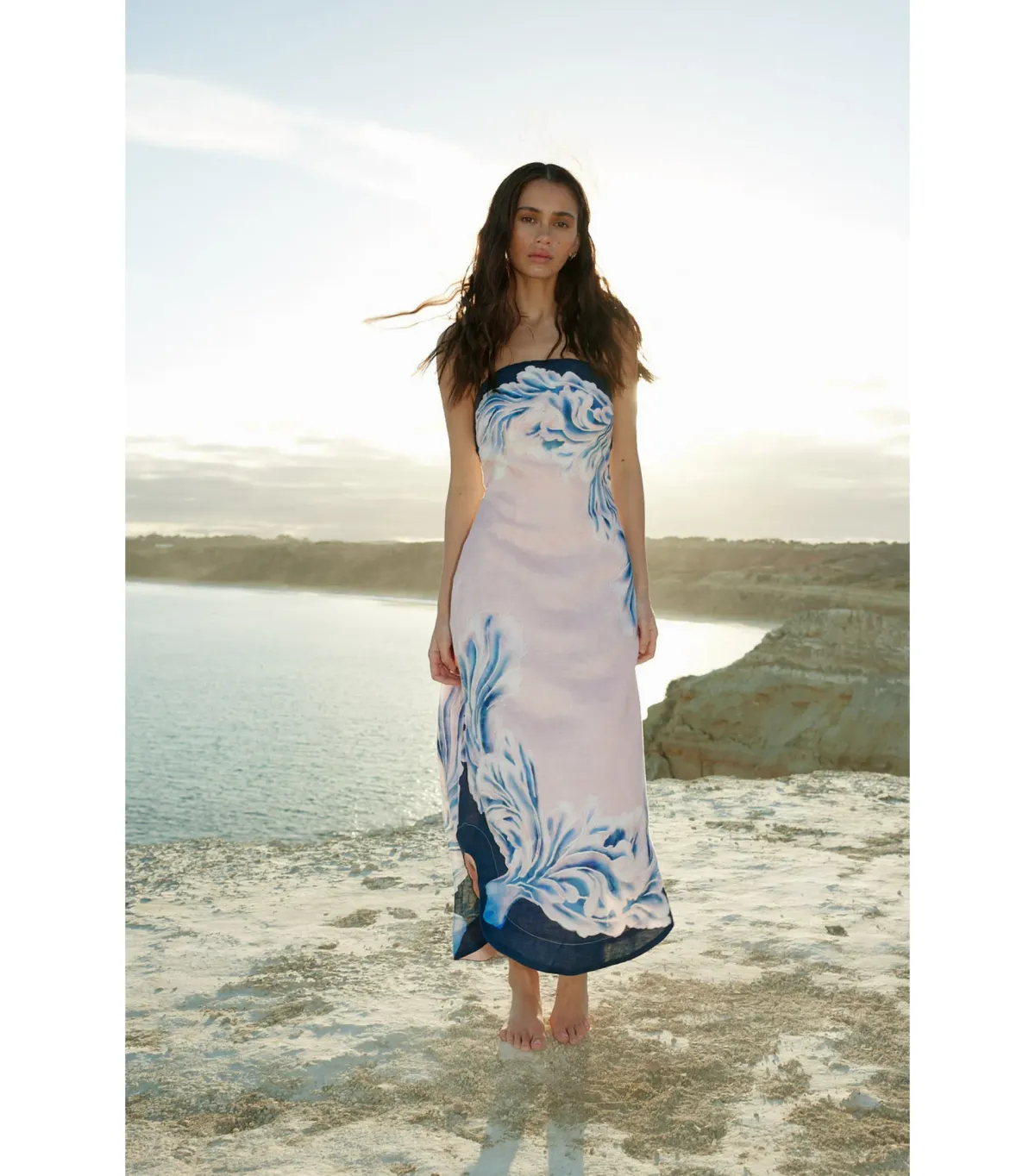 Aston Studio Maeve Dress in Seashell/Iceberg Size AU 10  - Image 1