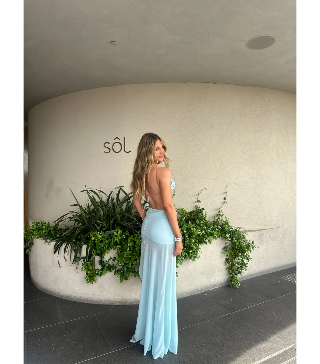 Natalie Rolt Dahlia Dress Baby Blue Size AU 6 for rent on The Volte - main image