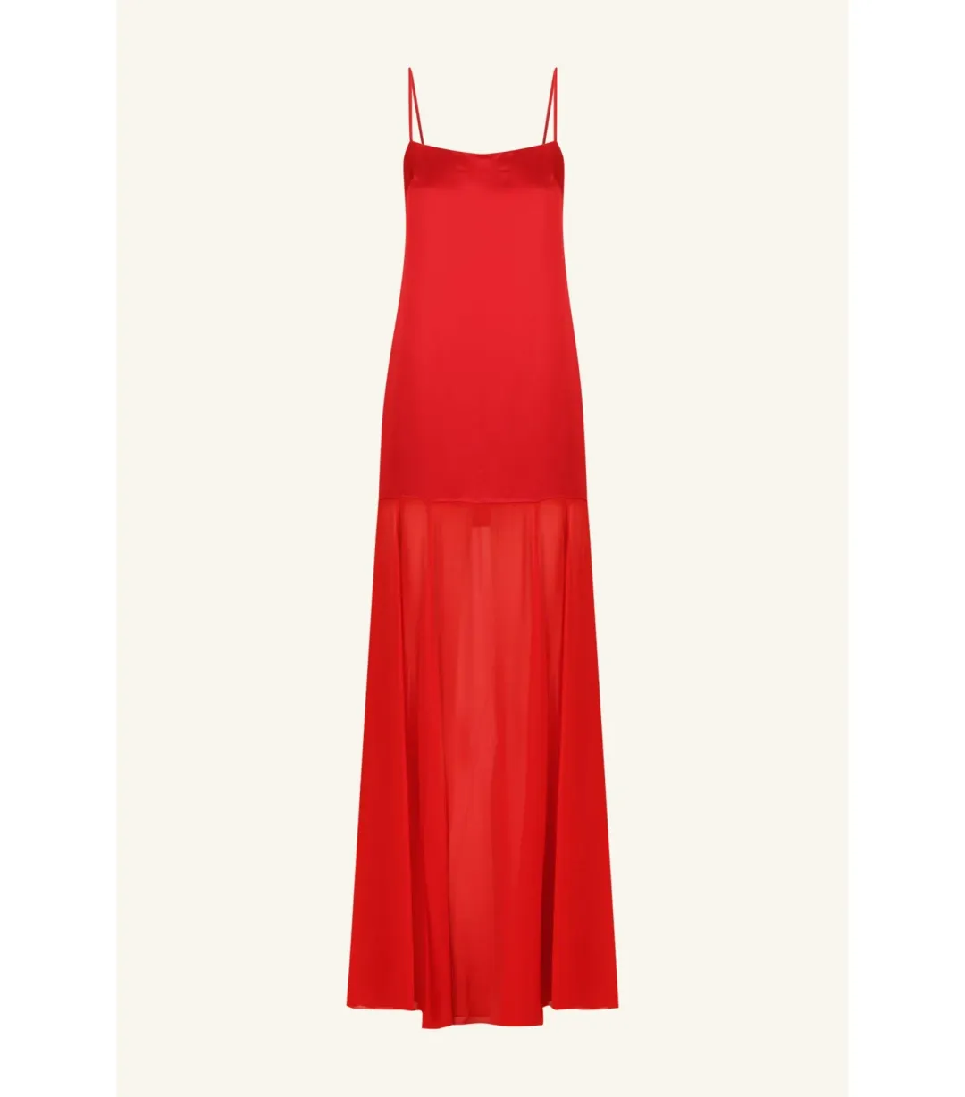 Shona Joy Moraya Dropped Waist Maxi Dress Chili Size AU 12 for rent on The Volte - main image