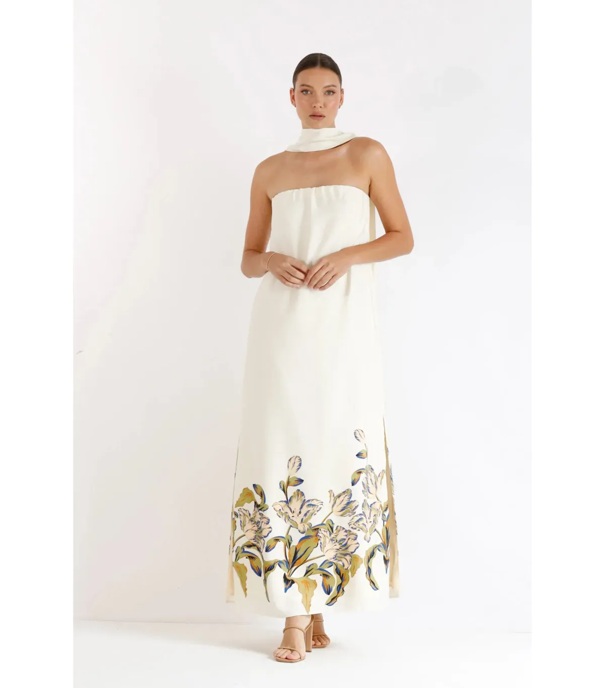 Pasduchas Celeste Column Midi Dress Multi Size Small / AU 8 - Image 1