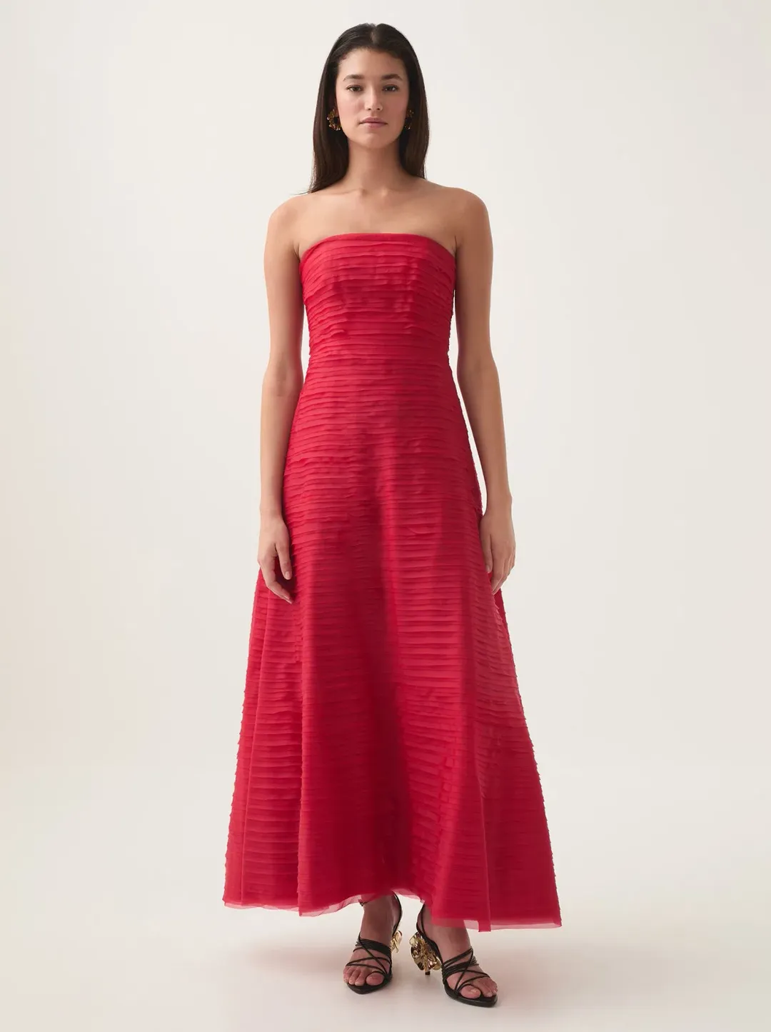 Aje Soundscape Maxi Dress in Scarlet Red Size 10 for rent on The Volte - main image