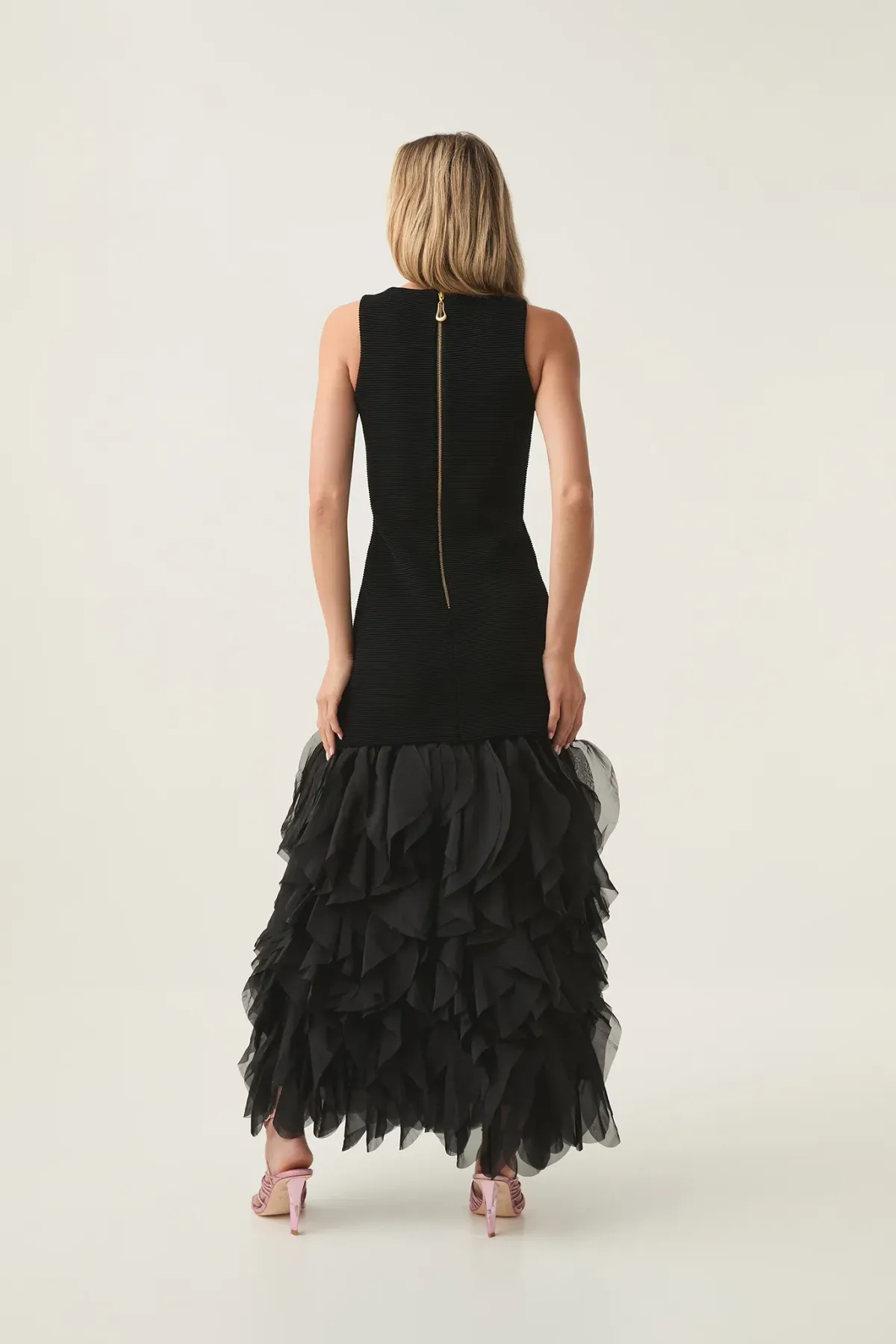 Aje Elations Knit Maxi Dress Black Size 10  - Image 3