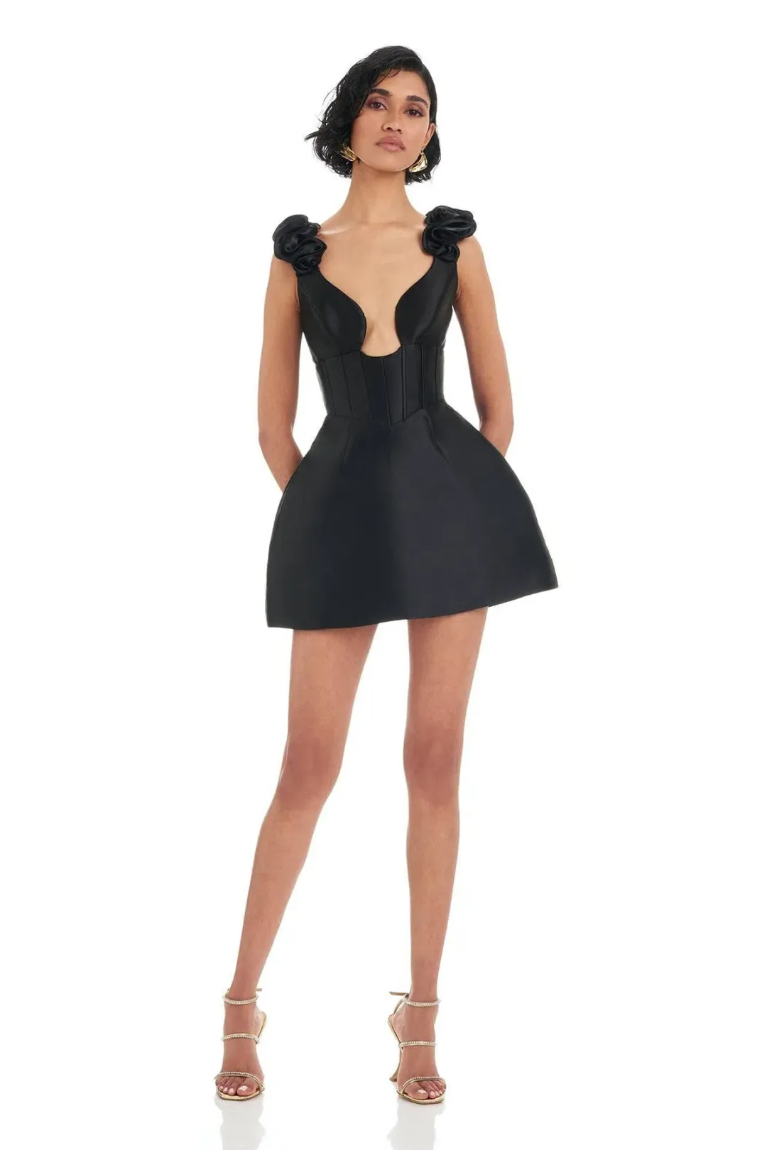 Eliya The Label Taria Mini Dress Black Size S / AU 8 for rent on The Volte - main image