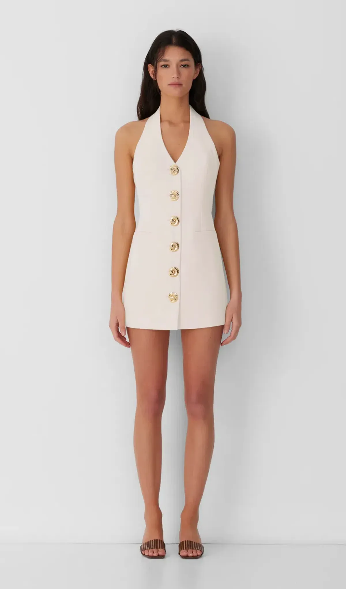 The Wolf Gang Irida Vest Mini Dress Ivory AU 6 XS - Image 1