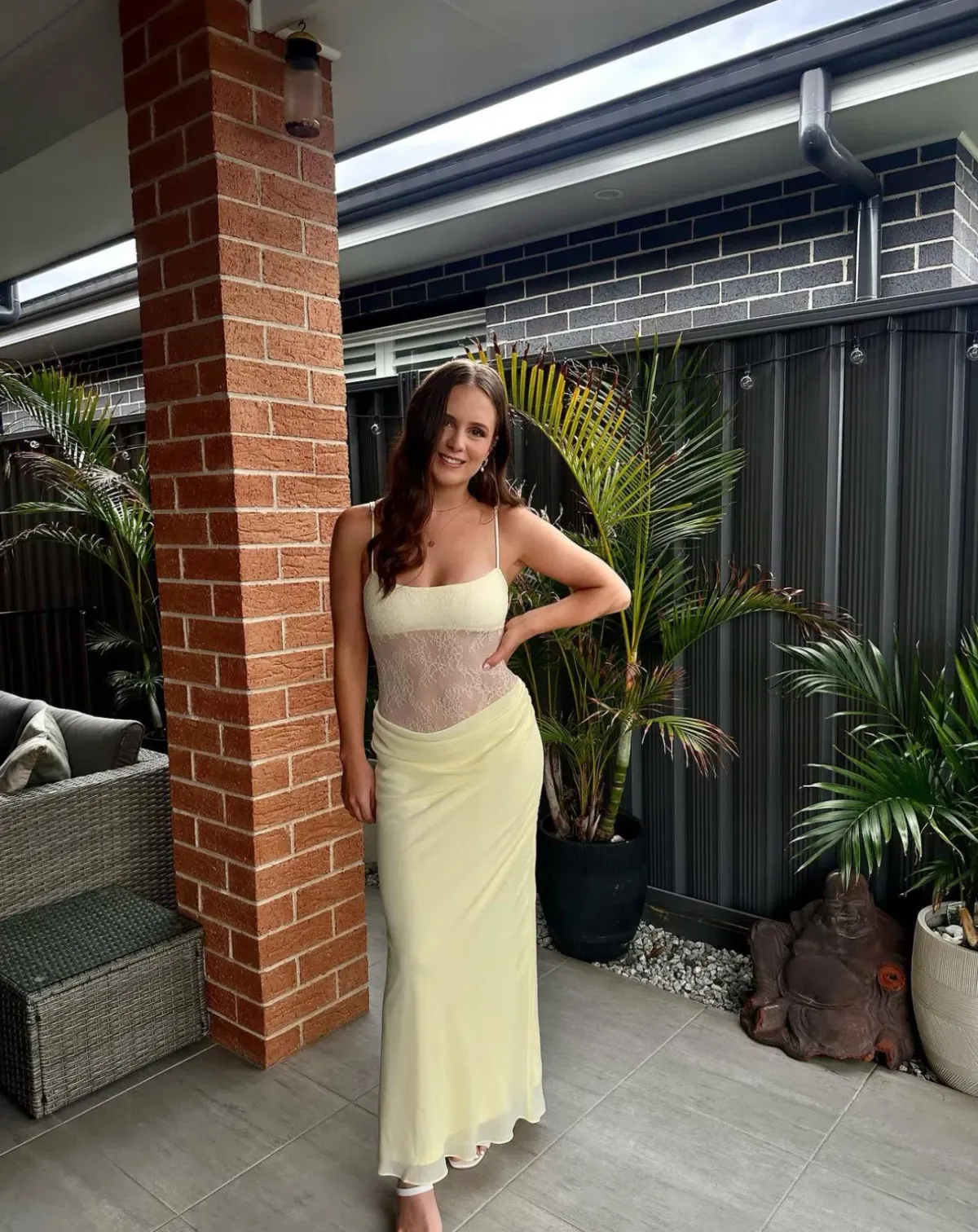 BENNI - Gabriel Maxi Dress in Lemon Sorbet Size 8 - Image 1
