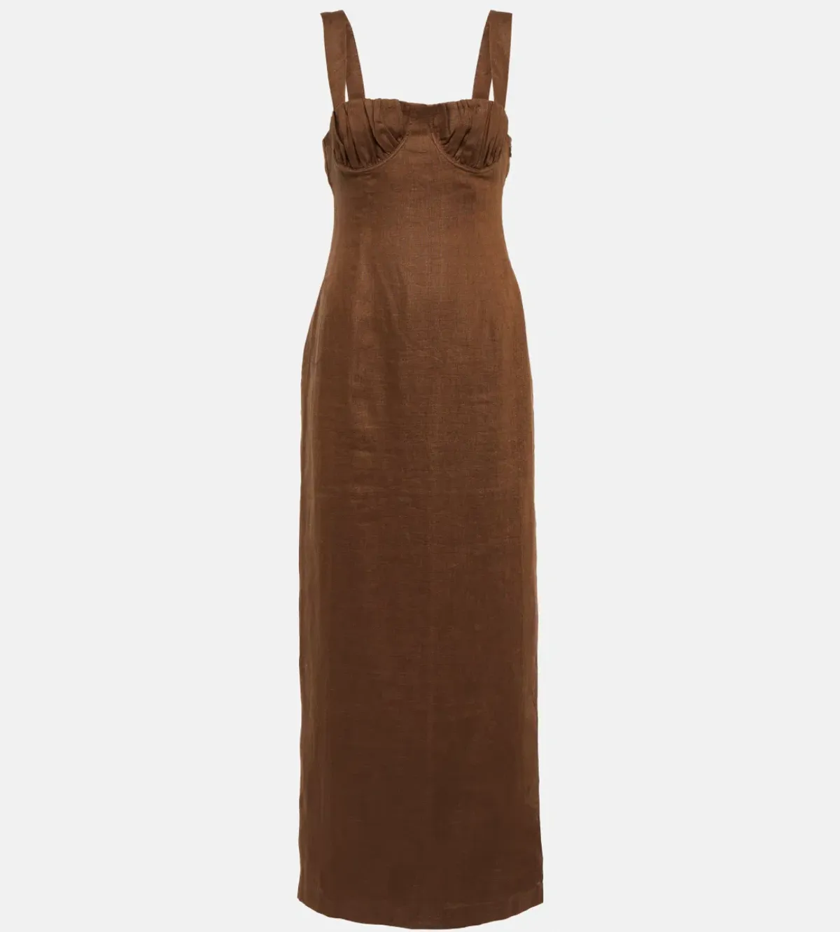 Sir the Label Bettina Linen Maxi Dress Brown Size 10/M - Image 3