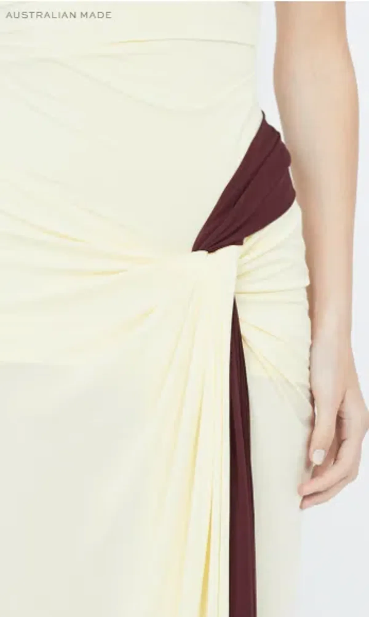 Bec and Bridge Greta Twist Maxi Dress in Butter AU 10 - Image 4