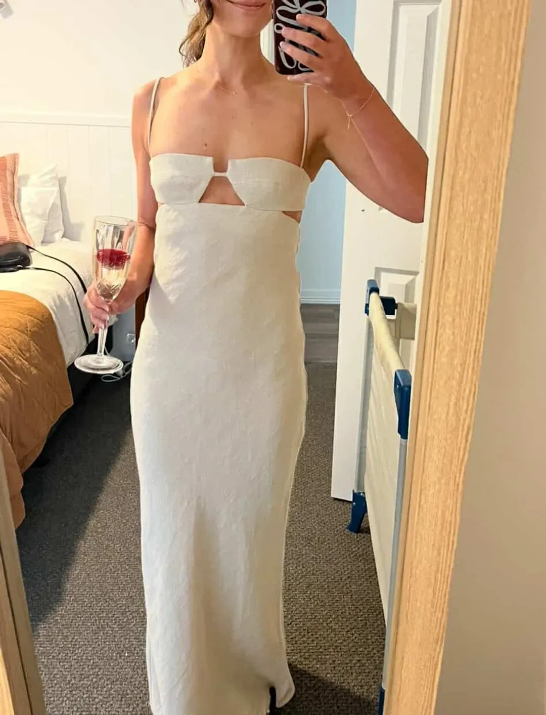 St. Agni Linen Resort Dress Natural size AU 6 for rent on The Volte - main image